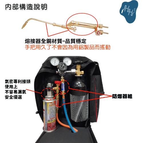 背包式氧氣瓦斯熔接工具組